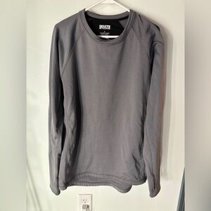 Duluth Trading Co Thermal Long Sleeve Crew Base Shirt Polartec Gray Size L